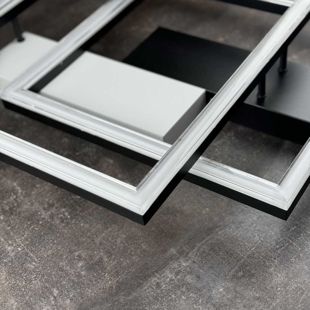 Светильник LED smart BRIONI-S с пультом 84Вт 3000-5000K 5300Lm Квадратный Бело-черный 220705